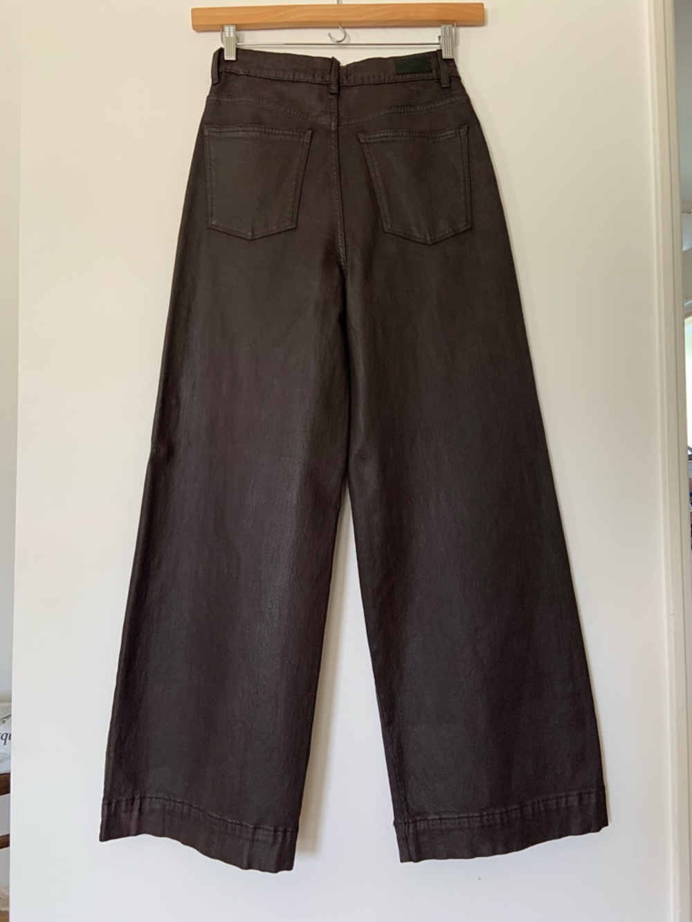 DL1961 Hepburn Wide Leg High Rise Coated Jeans